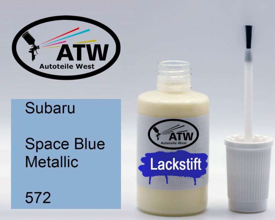 Subaru, Space Blue Metallic, 572: 20ml Lackstift, von ATW Autoteile West.